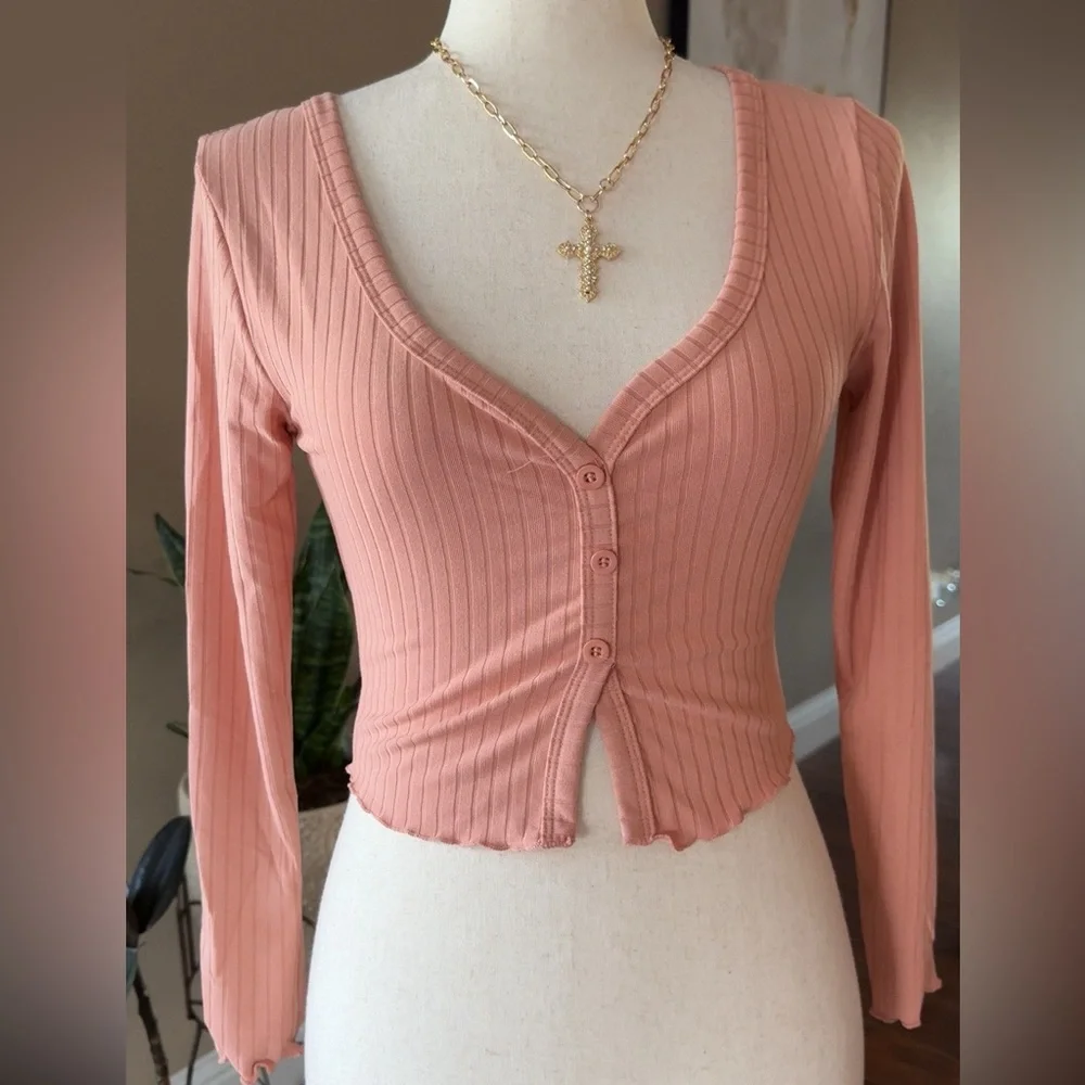 N/A ribbed cropped